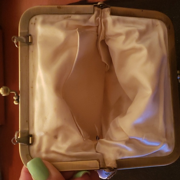 Vintage Art Deco Beaded Evening Bag with Beaded Fringe - Picture 7 of 10